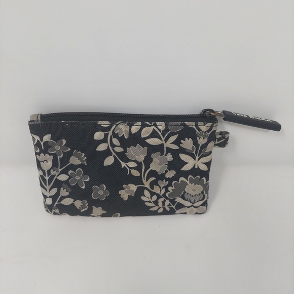 Vera Bradley Chandelier Noir Lighten Up Zip ID Card Case Wallet Black White - Picture 7 of 7